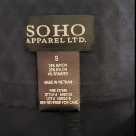 SOHO Apparel Women's Vintage Navy Blue Midi Pencil Skirt Size Small - Picture 2 of 4